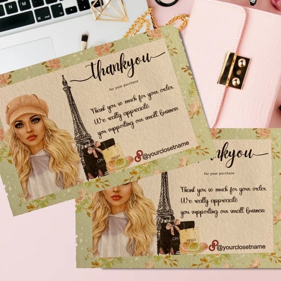 Thank You Cards, Etsy Small Business Thank You For Your Purchase - Picture 4 of 12